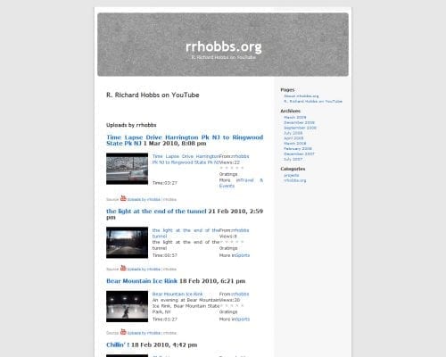 rrhobbs.org.R. Richard Hobbs on Youtube
