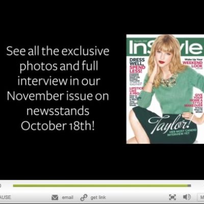 Taylor Swift InStyle Cover Shoot Video Interview