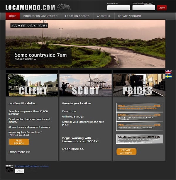Locamundo Location Scout Portal